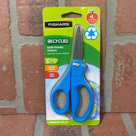 NEW- Fiskars 5" Blunt-Tip Scissors for Kids Ages 4-7 (BLUE)- Scissors for School - Picture 1 of 5